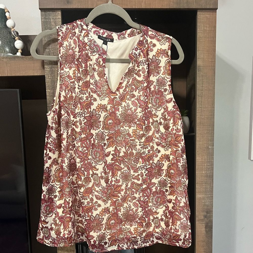 Papermoon Sleeveless Top Paisley Print|NWT|SZ L